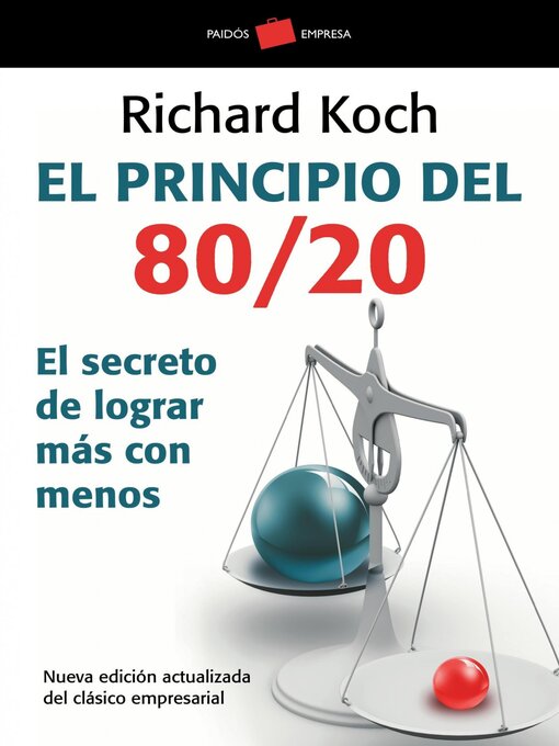 Title details for El principio 80/20 by Richard Koch - Wait list